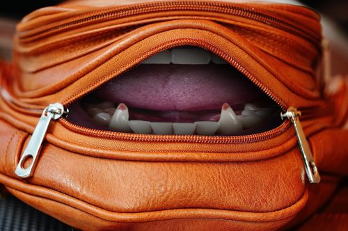 handbag open mouth