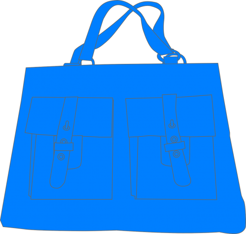 handbag blue shopping
