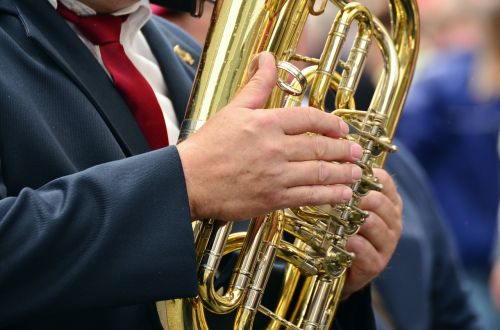 hands musical instrument tuba