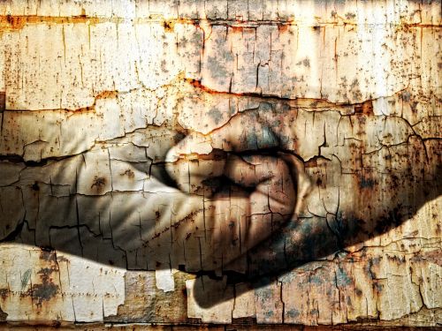 hands rust art