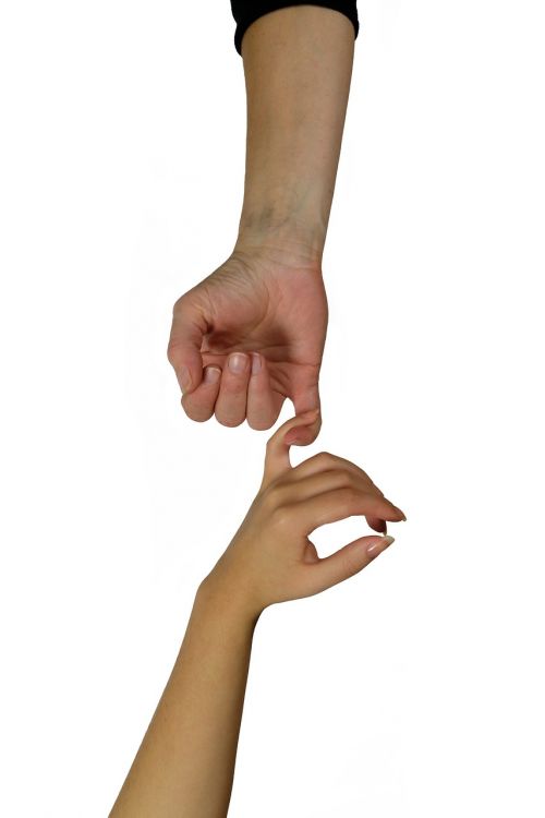 hands finger contact