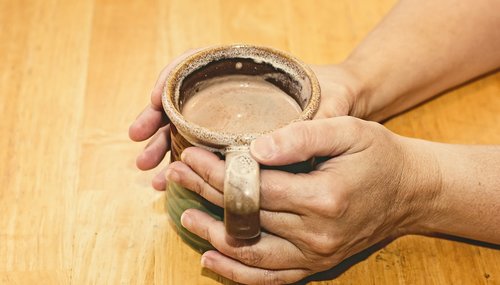 hands  hot chocolate  hand