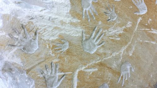 hands wall young