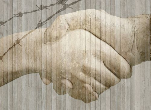 handshake hands reach