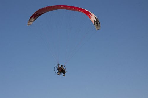hang glider flying sky
