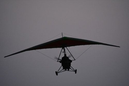 hang glider  sky  grey