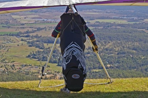 hang-glider glider take-off