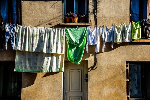 hanging architecture washing line