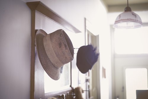 hanging  hats  vintage