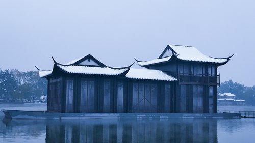 hangzhou  west lake  snow