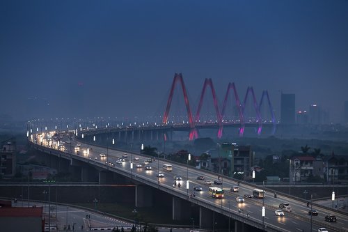 hanoi  nhat tan bridge  vietnam