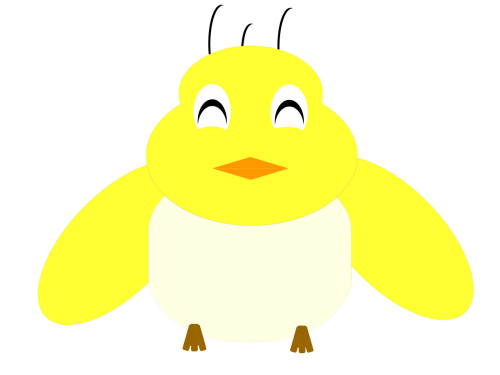 happy yellow bird
