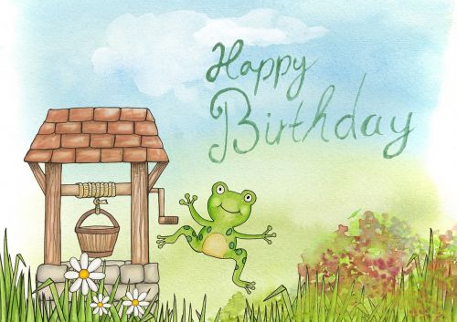 happy birthday frog