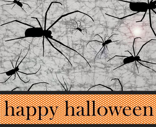 Happy Halloween With Spiders