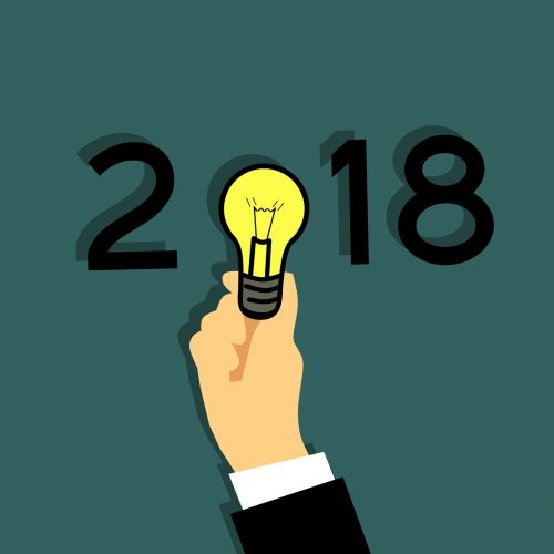 happy new year bulb 2018