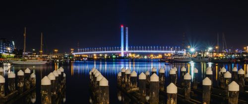 harbor bridge night