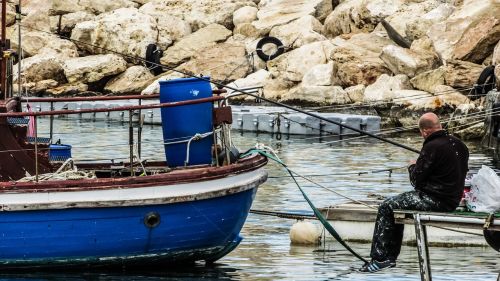 harbour fishing relaxation