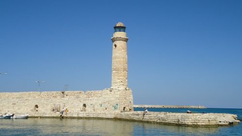 harbour entrance crete lighthouse