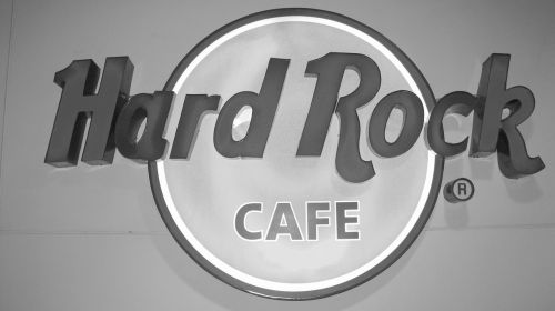 hard rock cafe logo sign