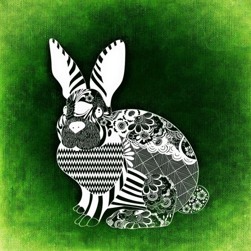hare easter abstract