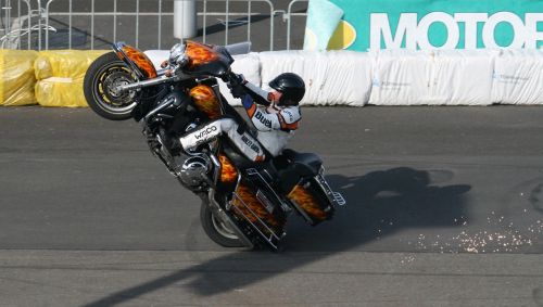 harley stunt weely motorcycle