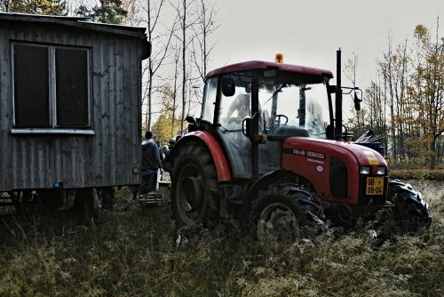 harvesting tractor forest