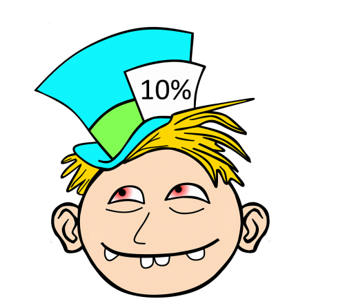 hat percent ten