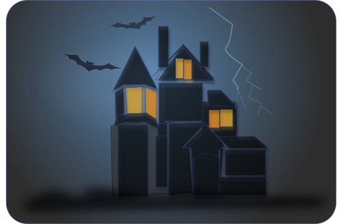 haunted house bats ghosts