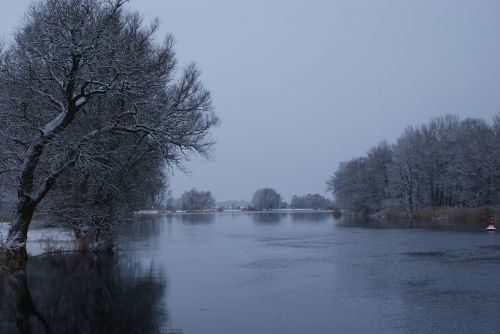 havel winter at the havel frozen lake