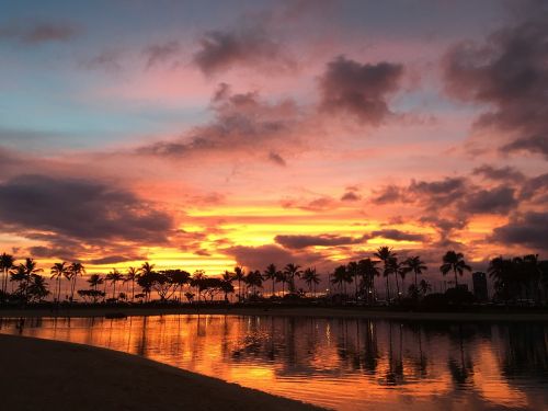 hawaii sunset cloud