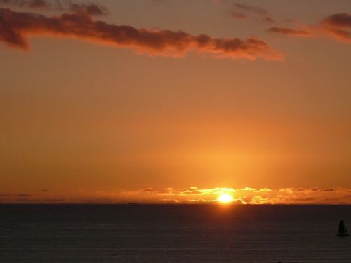 hawaii waikiki beach sunset