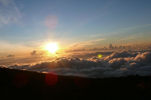 hawaii haleakala sunset