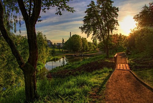 hdr  valley  landscape