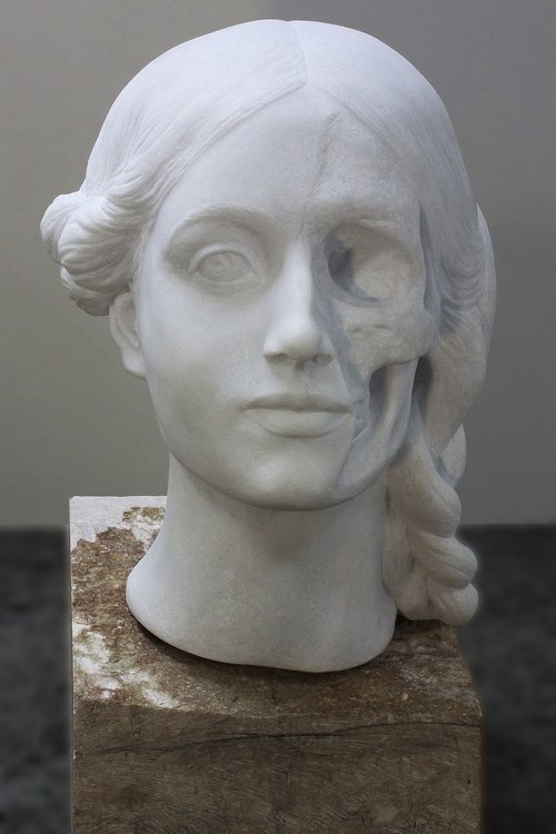 head  woman  marble