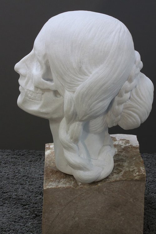 head  woman  marble