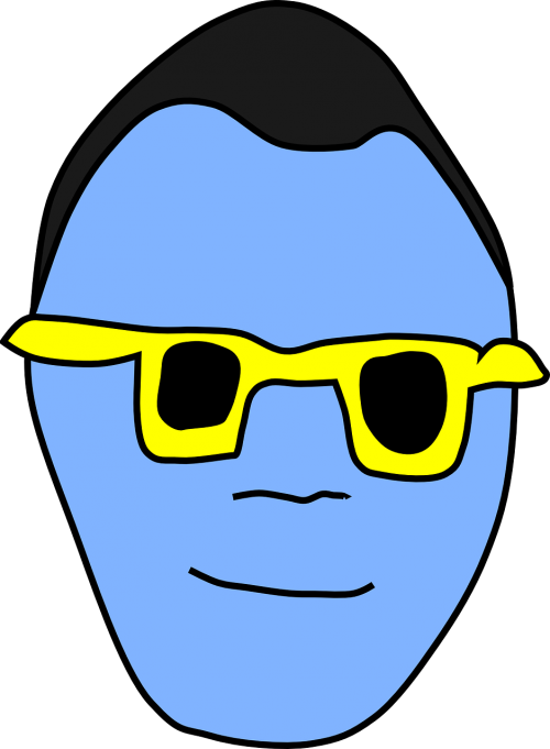 head blue yellow