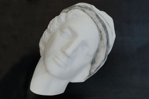 head marble woman's head