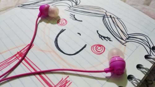headphones music girl