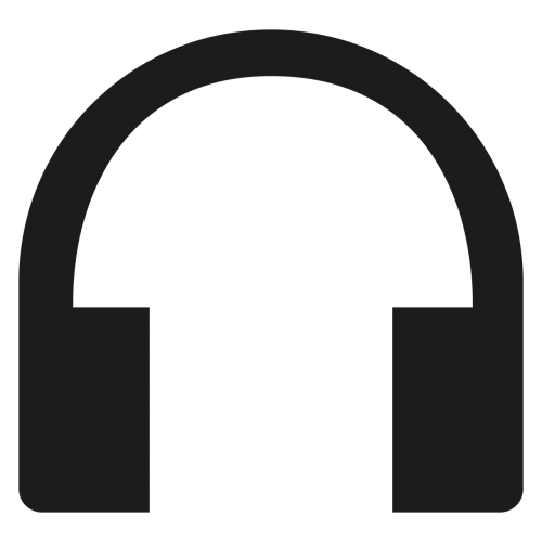 headphones icon black