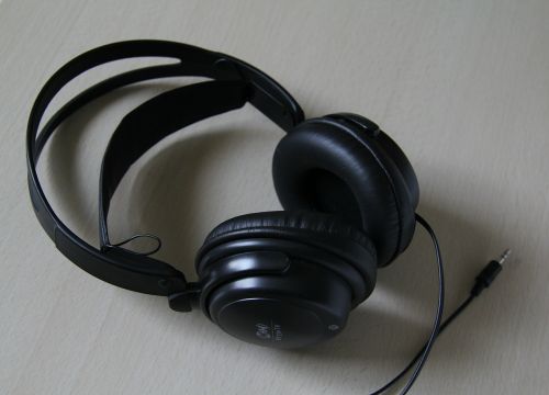headphones audio black