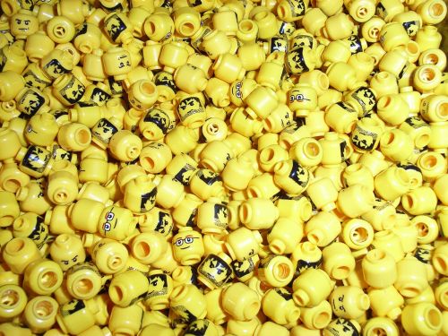 heads lego yellow
