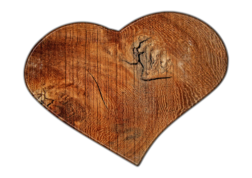 heart love wood