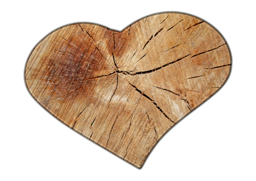 heart love wood
