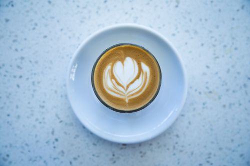 heart cappuccino coffee
