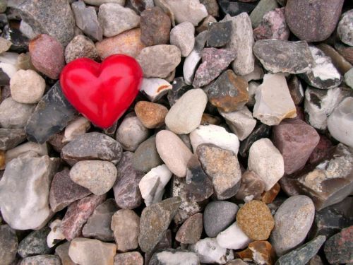 heart stone heart red
