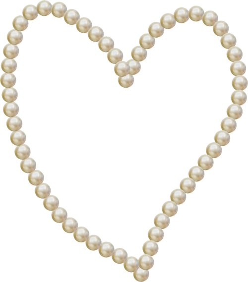 heart pearls frame