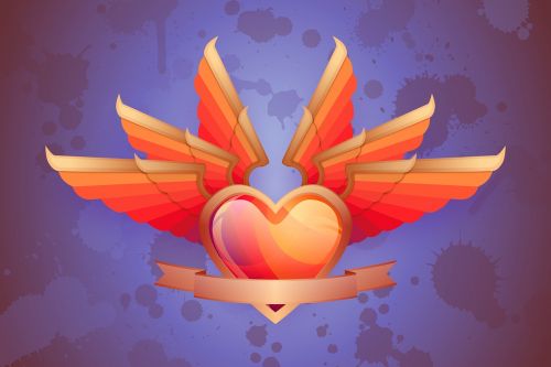 heart love wings