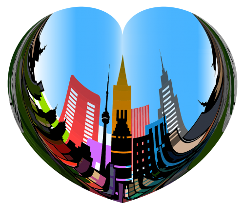 heart shape city