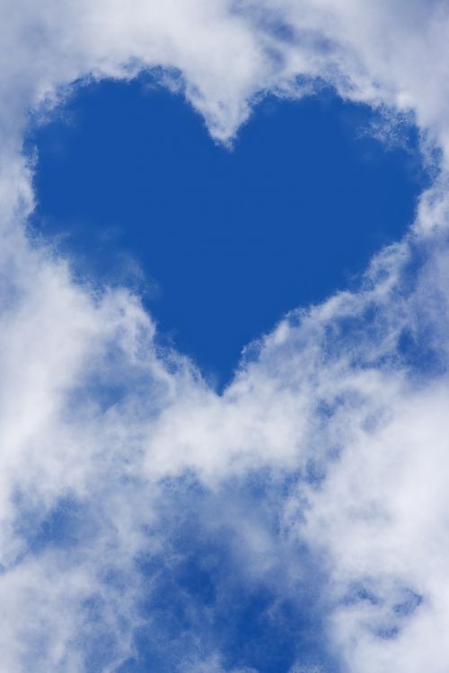 heart sky clouds