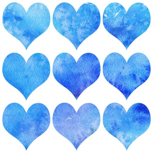 heart hearts watercolor